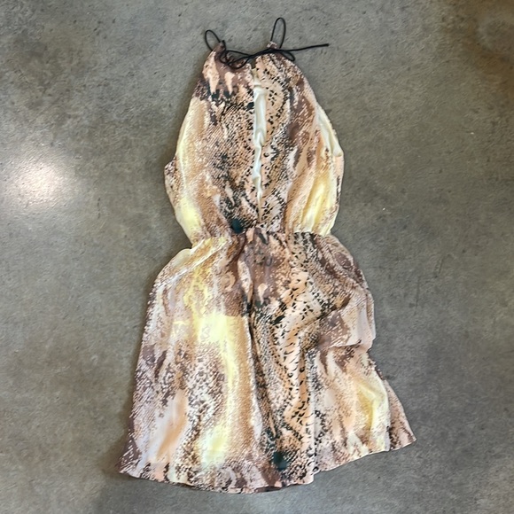 Women’s Snakeskin Print Dress With back Keyhole - Picture 3 of 4